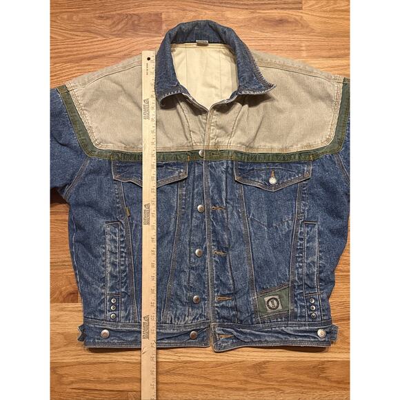 Vintage 90’s International Male Denim And Corduroy Moto Jacket Size Medium - Picture 12 of 15